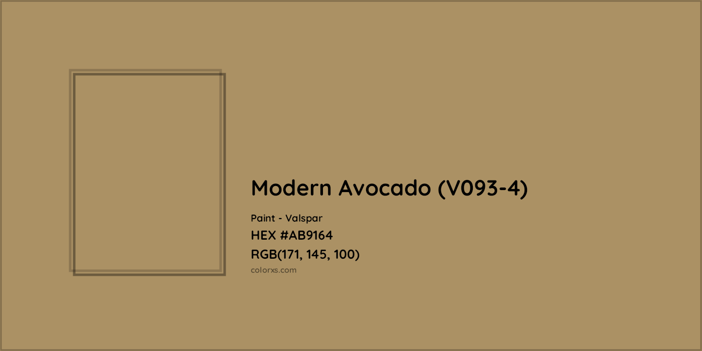 HEX #AB9164 Modern Avocado (V093-4) Paint Valspar - Color Code
