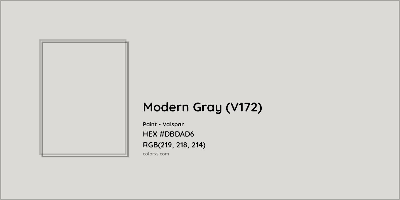 HEX #DBDAD6 Modern Gray (V172) Paint Valspar - Color Code