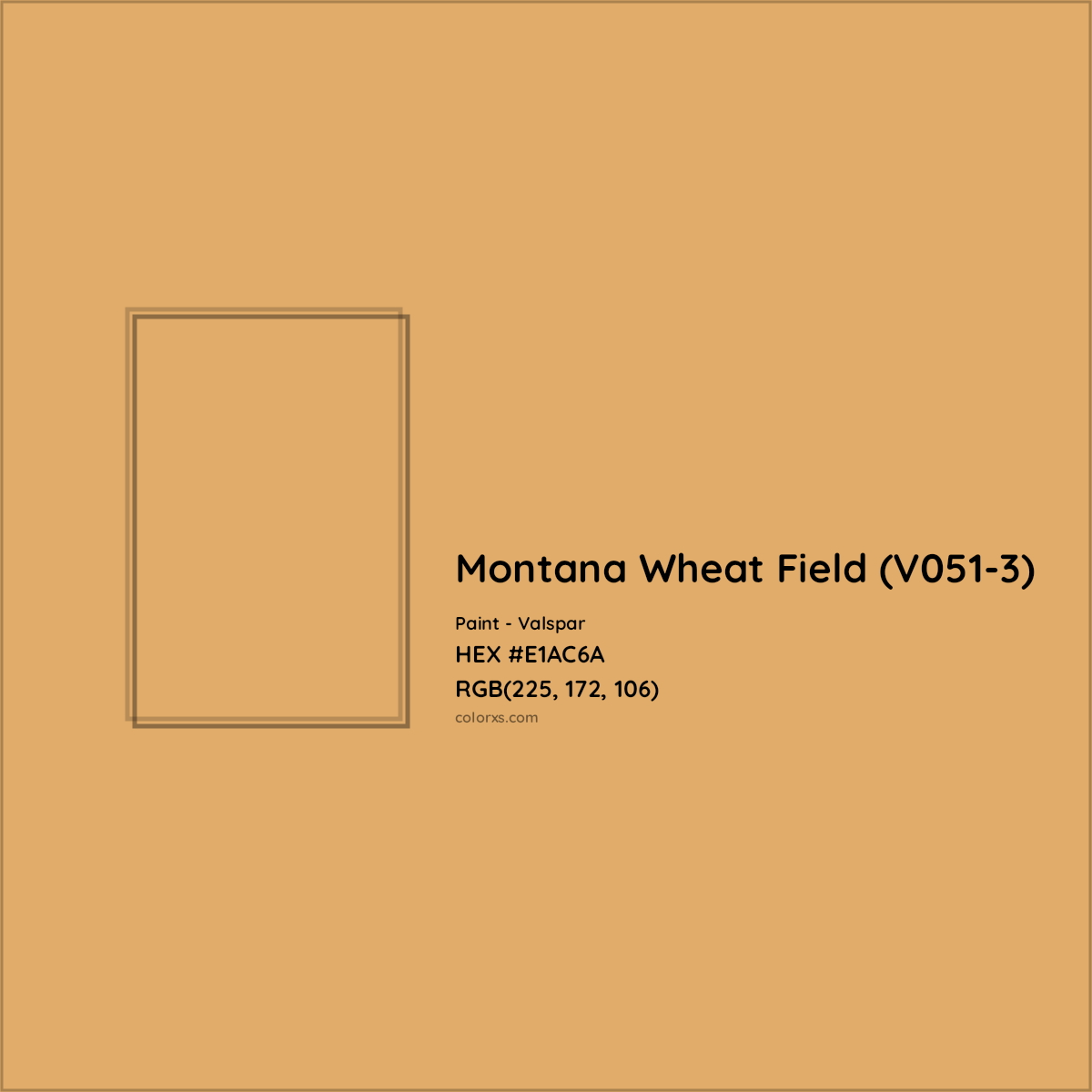 HEX #E1AC6A Montana Wheat Field (V051-3) Paint Valspar - Color Code