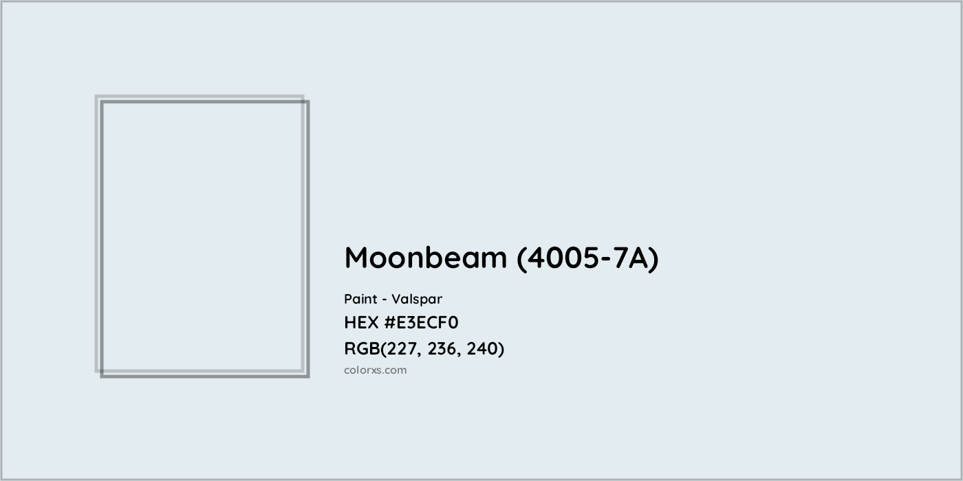 HEX #E3ECF0 Moonbeam (4005-7A) Paint Valspar - Color Code