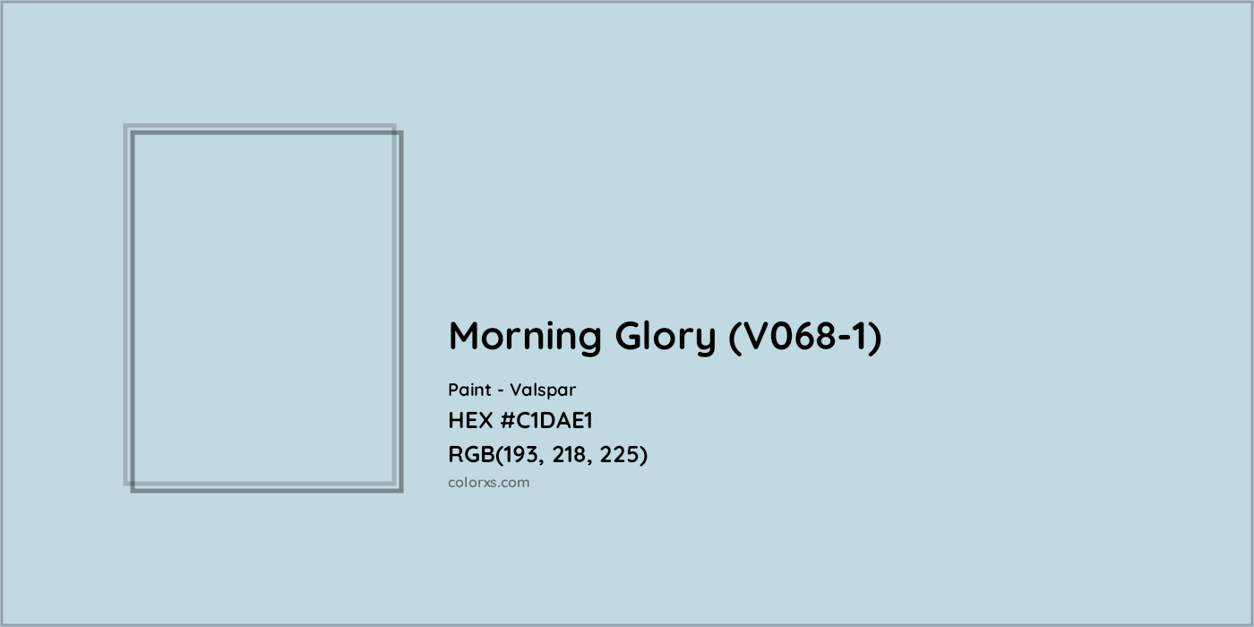 HEX #C1DAE1 Morning Glory (V068-1) Paint Valspar - Color Code