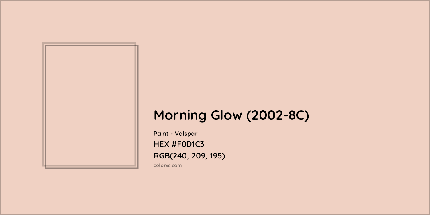 HEX #F0D1C3 Morning Glow (2002-8C) Paint Valspar - Color Code