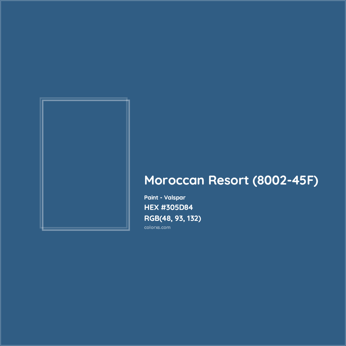 HEX #305D84 Moroccan Resort (8002-45F) Paint Valspar - Color Code
