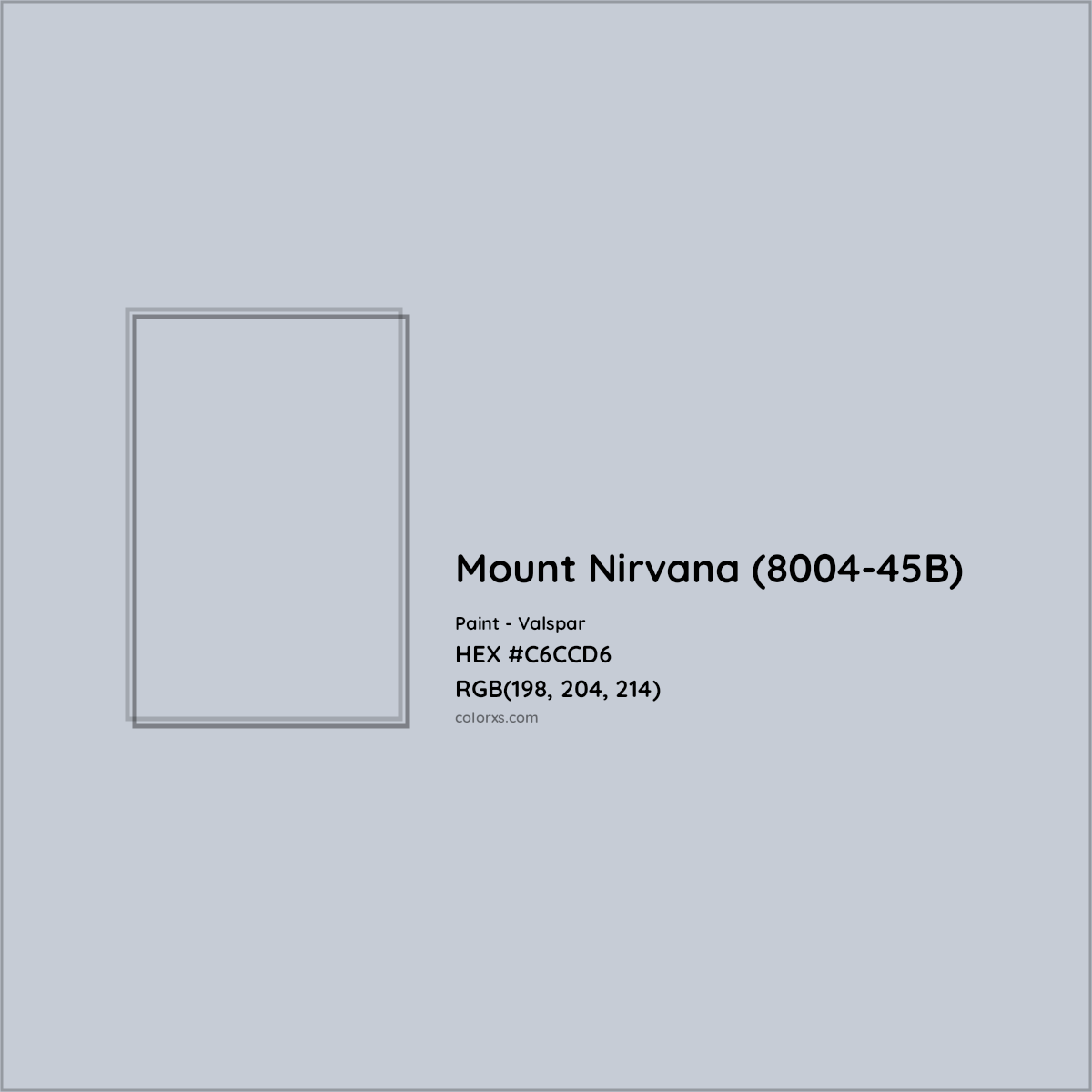 HEX #C6CCD6 Mount Nirvana (8004-45B) Paint Valspar - Color Code