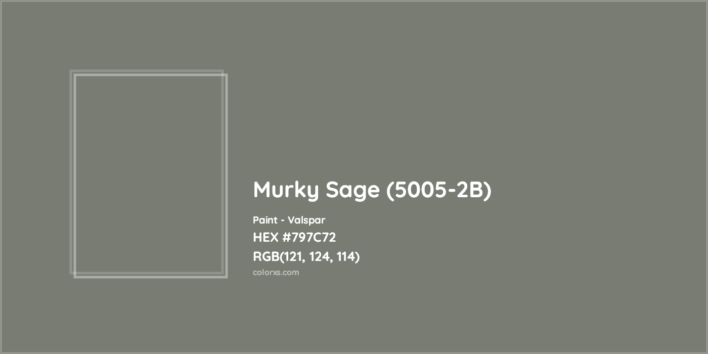 HEX #797C72 Murky Sage (5005-2B) Paint Valspar - Color Code