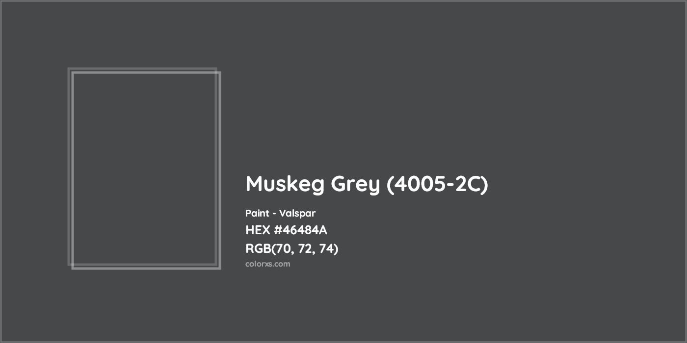 HEX #46484A Muskeg Grey (4005-2C) Paint Valspar - Color Code