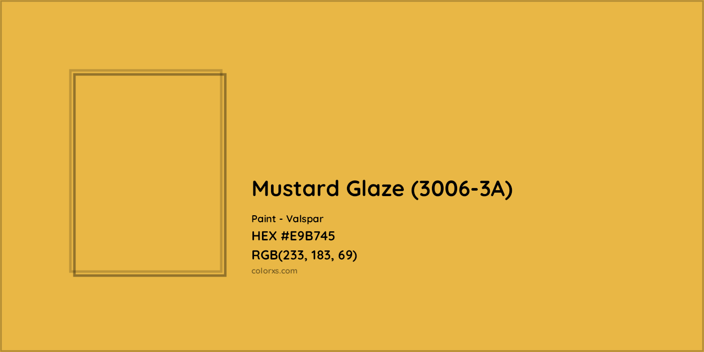 HEX #E9B745 Mustard Glaze (3006-3A) Paint Valspar - Color Code