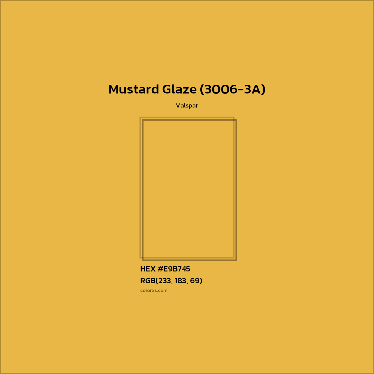 HEX #E9B745 Mustard Glaze (3006-3A) Paint Valspar - Color Code