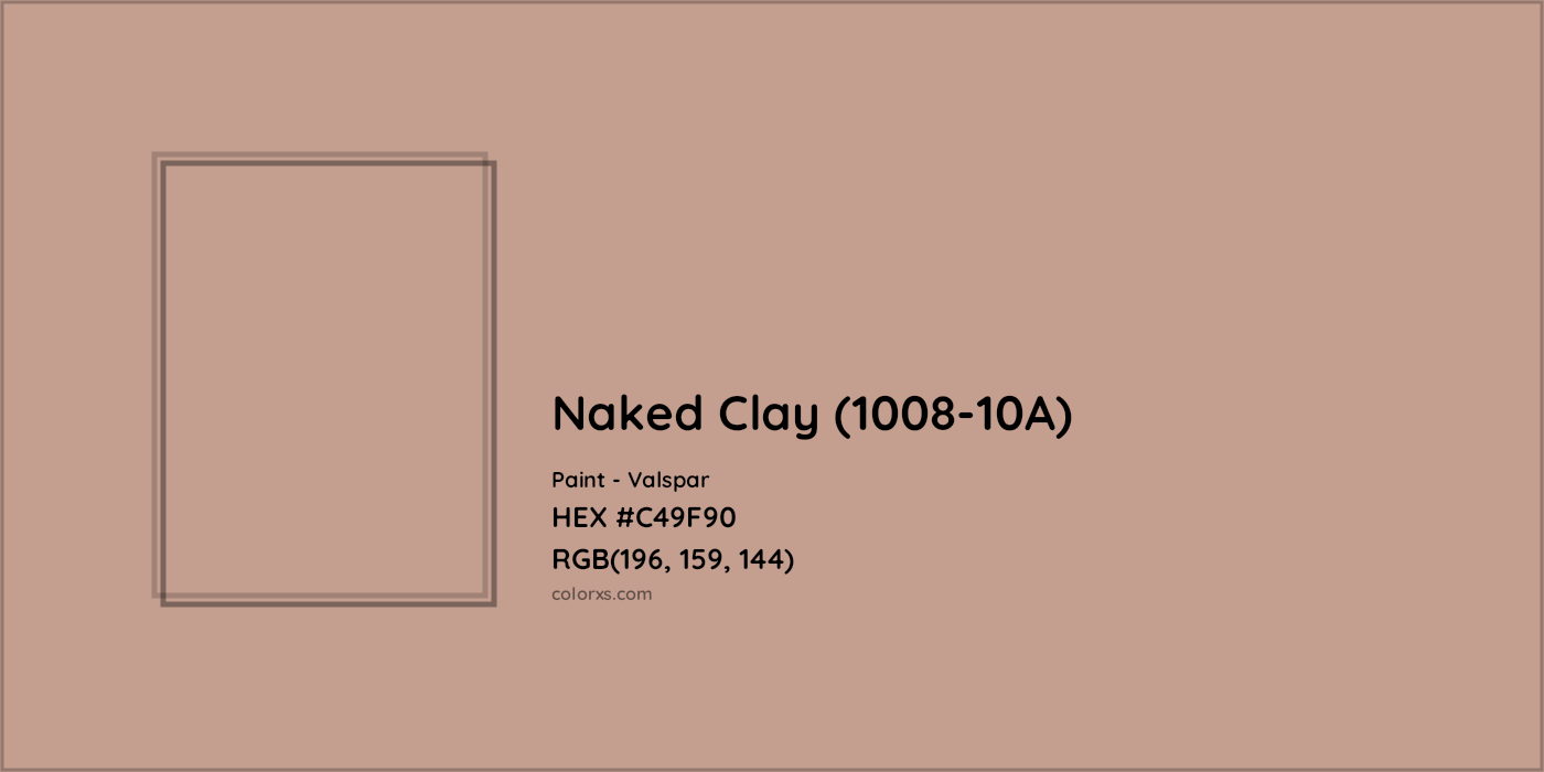 HEX #C49F90 Naked Clay (1008-10A) Paint Valspar - Color Code