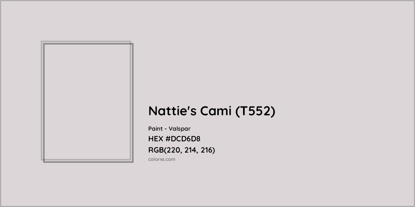 HEX #DCD6D8 Nattie's Cami (T552) Paint Valspar - Color Code