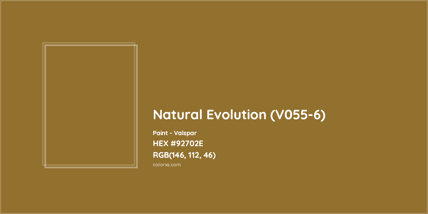 HEX #92702E Natural Evolution (V055-6) Paint Valspar - Color Code