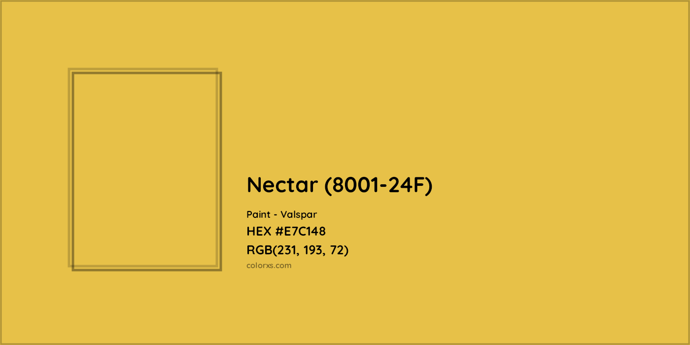 HEX #E7C148 Nectar (8001-24F) Paint Valspar - Color Code