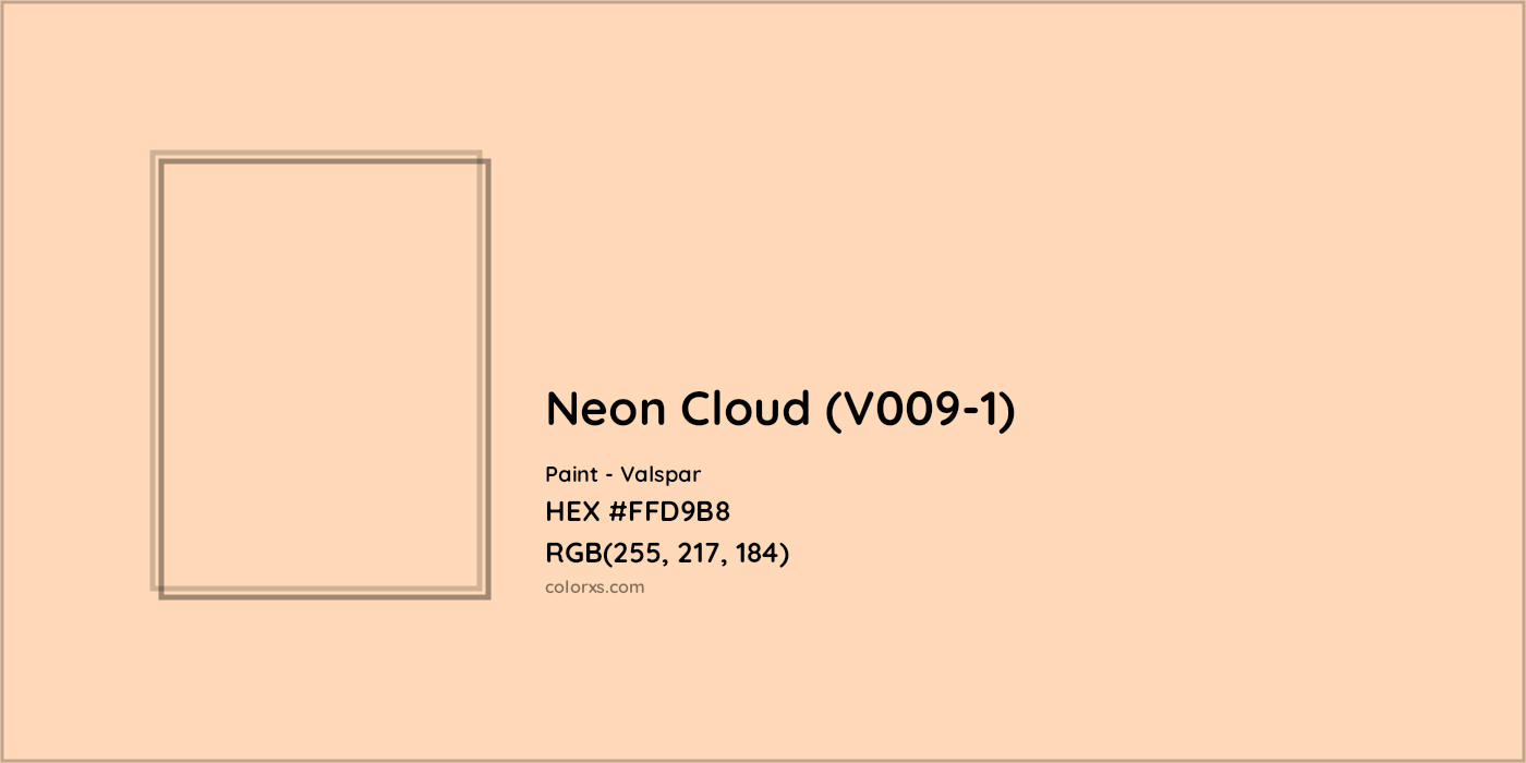 HEX #FFD9B8 Neon Cloud (V009-1) Paint Valspar - Color Code