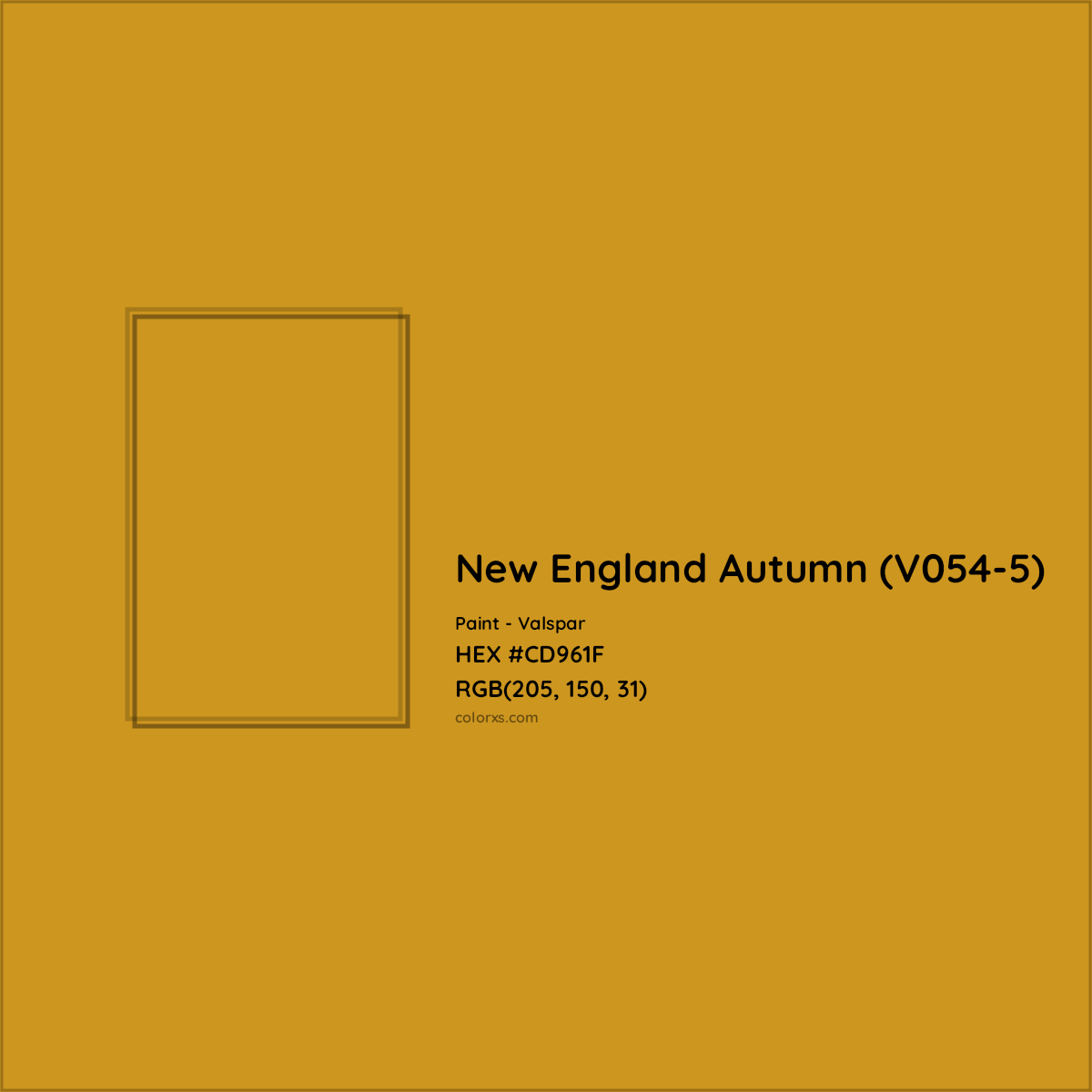 HEX #CD961F New England Autumn (V054-5) Paint Valspar - Color Code