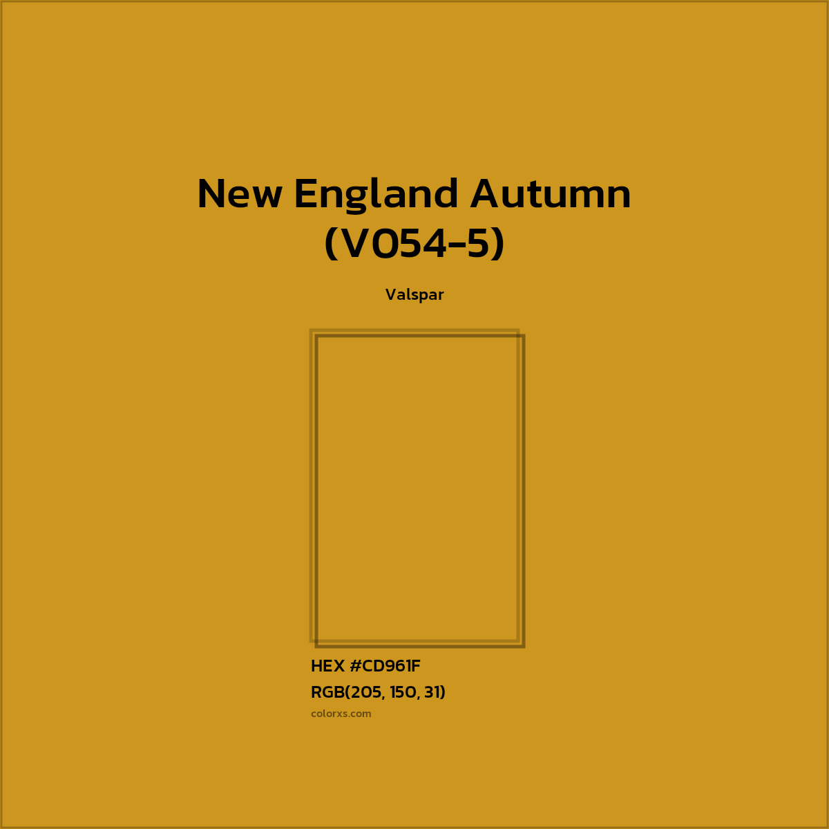 HEX #CD961F New England Autumn (V054-5) Paint Valspar - Color Code