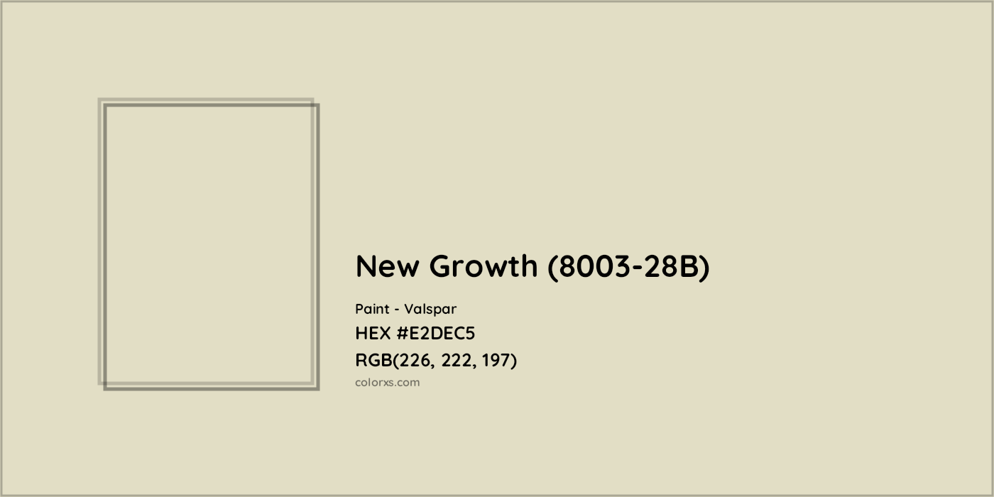 HEX #E2DEC5 New Growth (8003-28B) Paint Valspar - Color Code