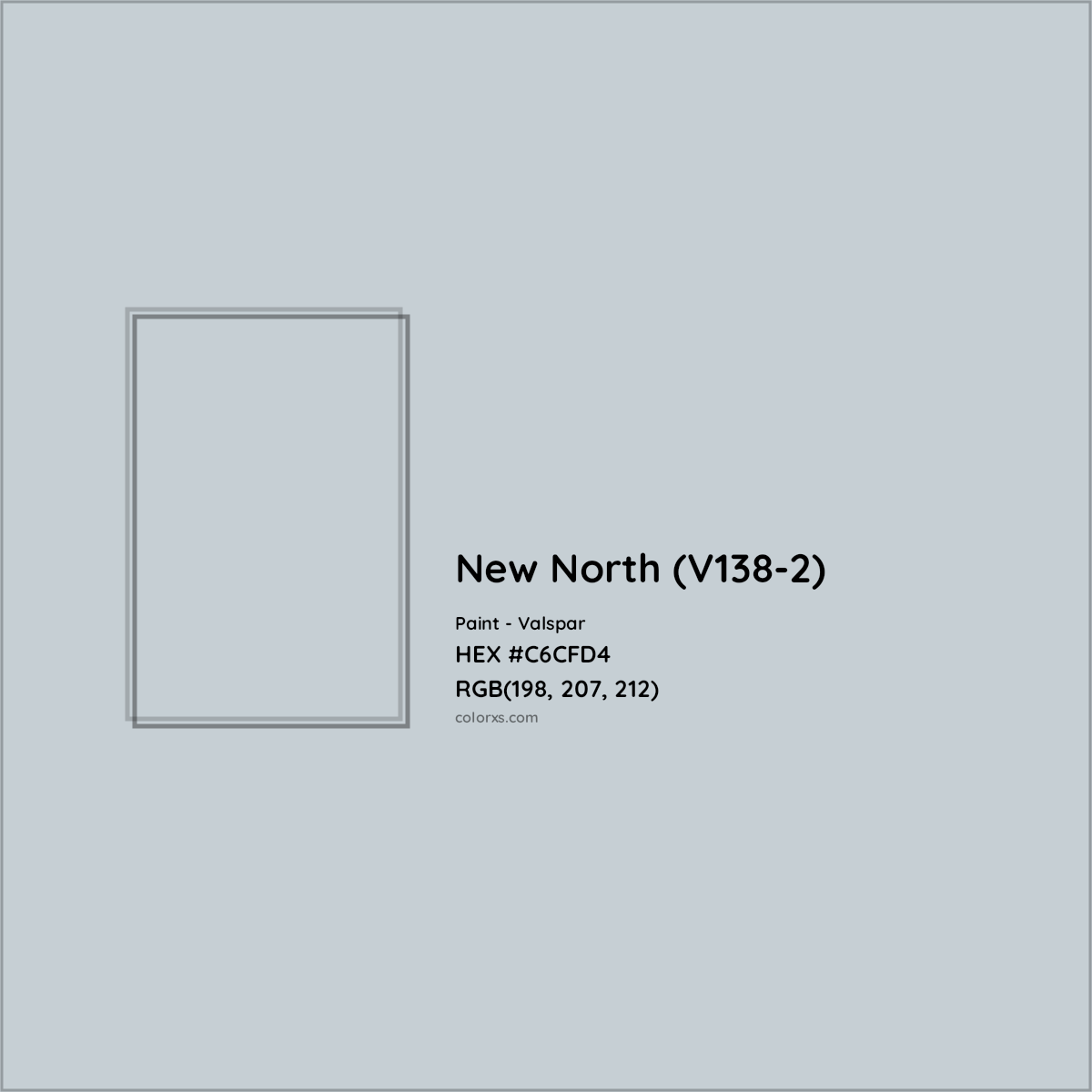 HEX #C6CFD4 New North (V138-2) Paint Valspar - Color Code