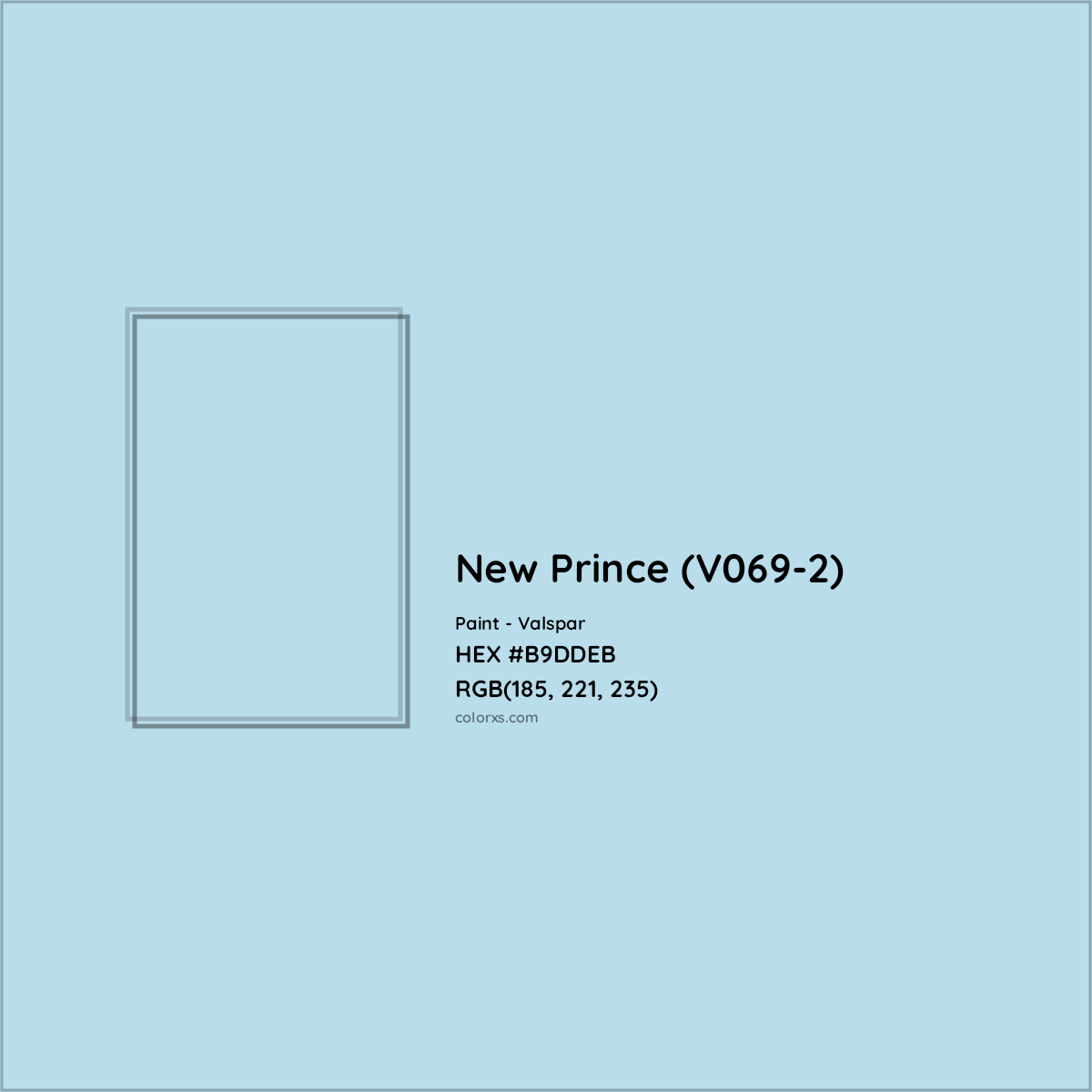 HEX #B9DDEB New Prince (V069-2) Paint Valspar - Color Code