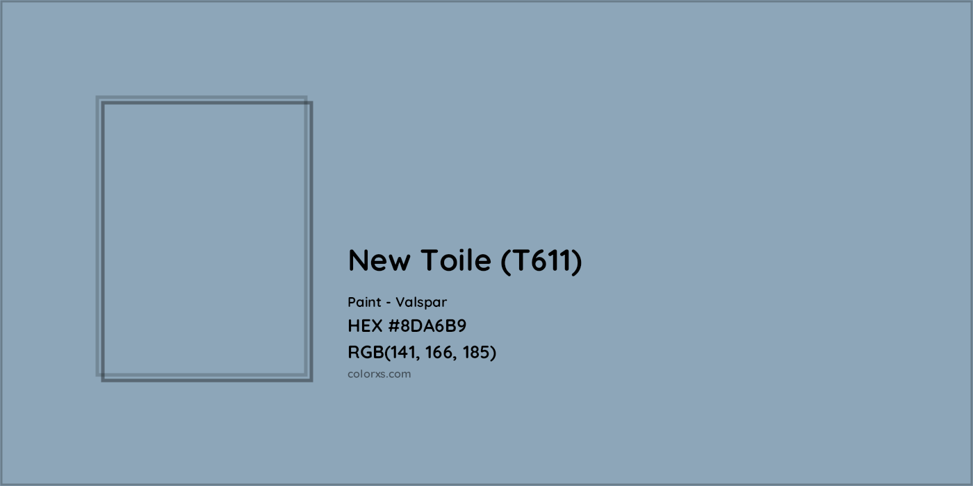 HEX #8DA6B9 New Toile (T611) Paint Valspar - Color Code