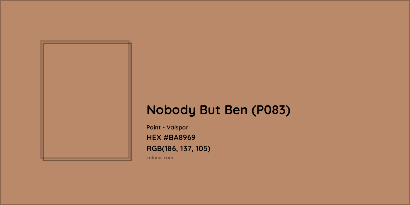 HEX #BA8969 Nobody But Ben (P083) Paint Valspar - Color Code