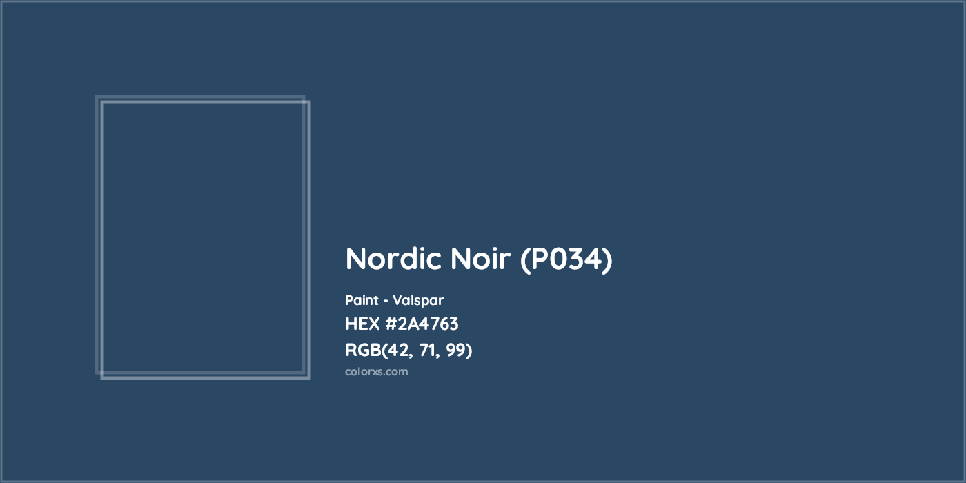 HEX #2A4763 Nordic Noir (P034) Paint Valspar - Color Code