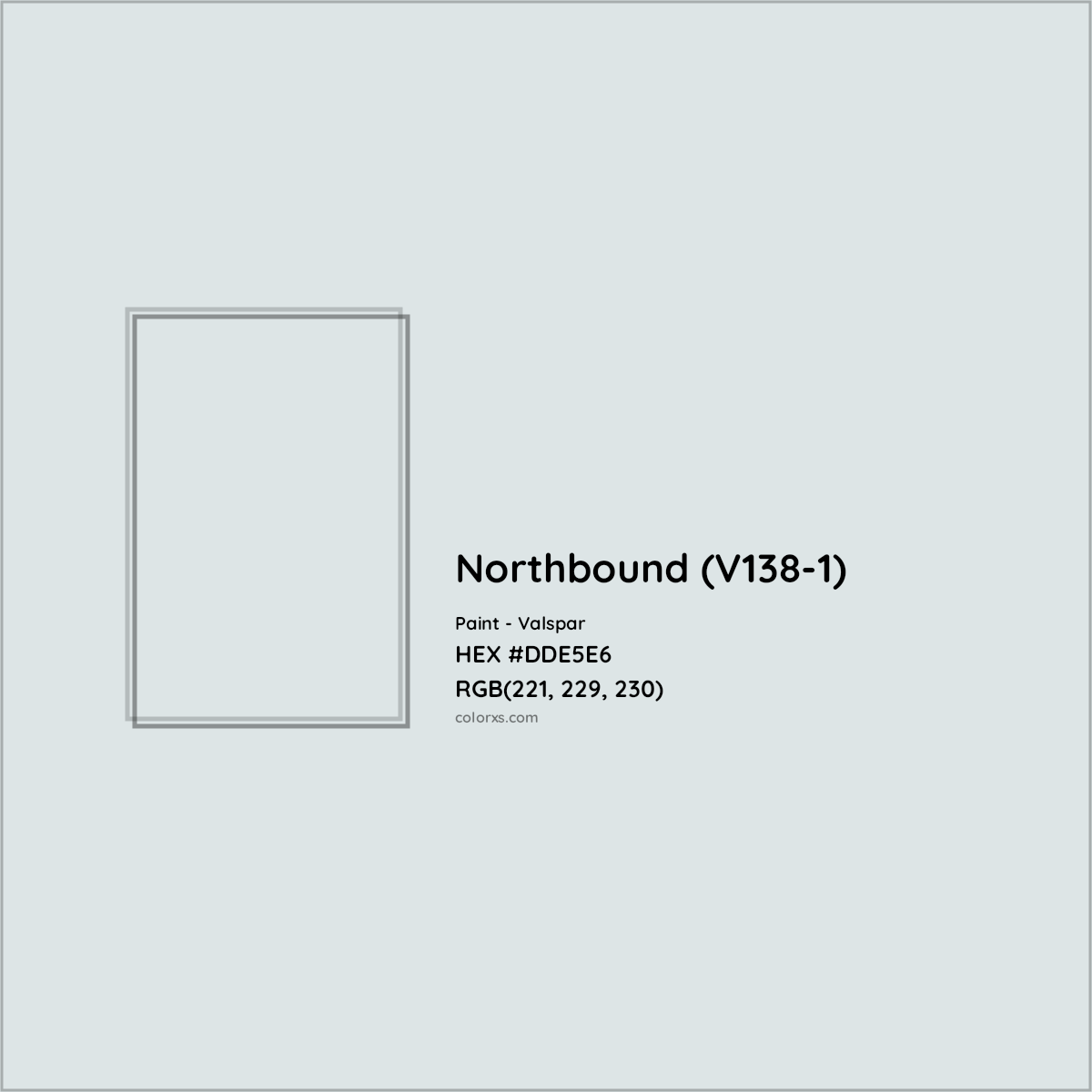 HEX #DDE5E6 Northbound (V138-1) Paint Valspar - Color Code