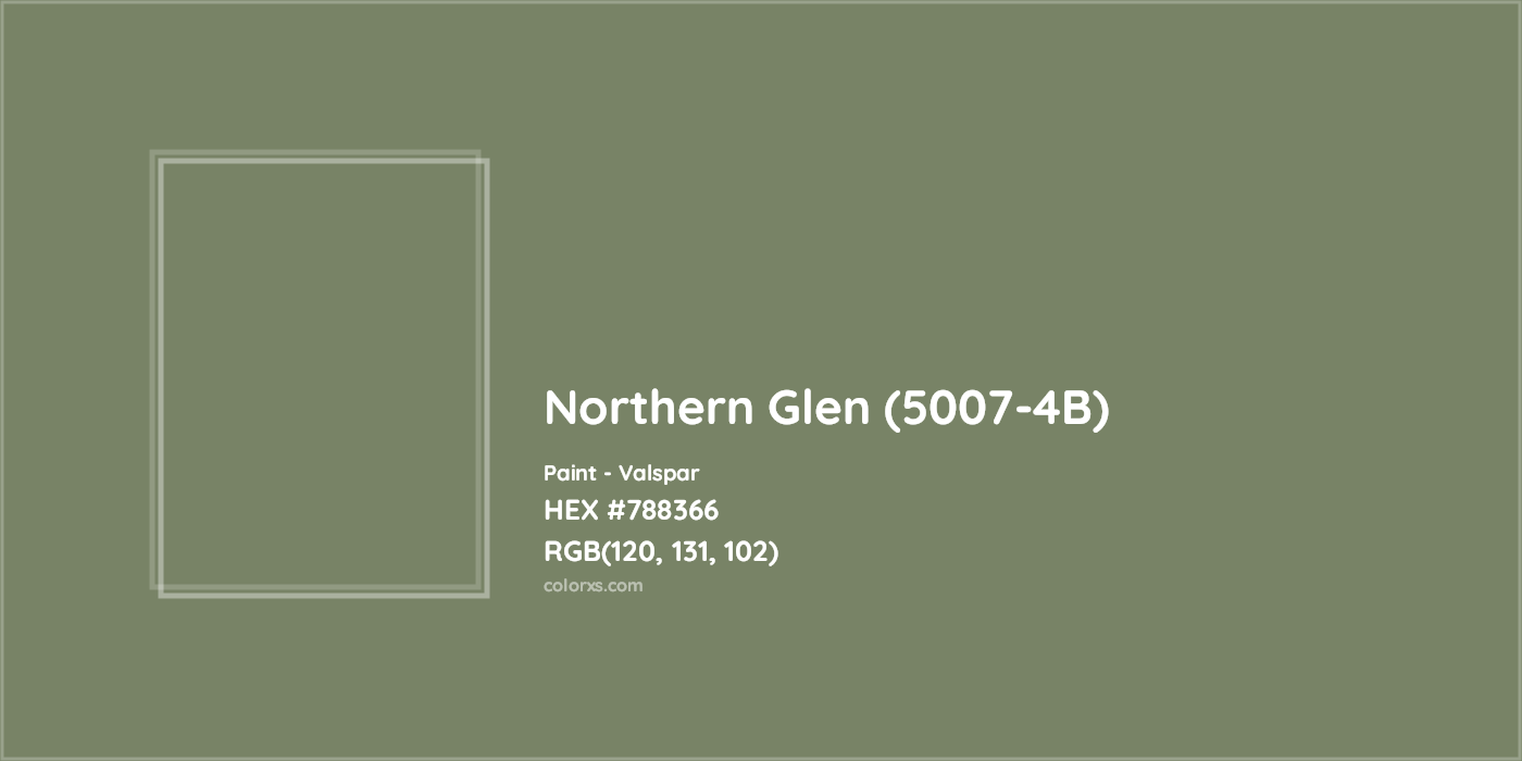 HEX #788366 Northern Glen (5007-4B) Paint Valspar - Color Code