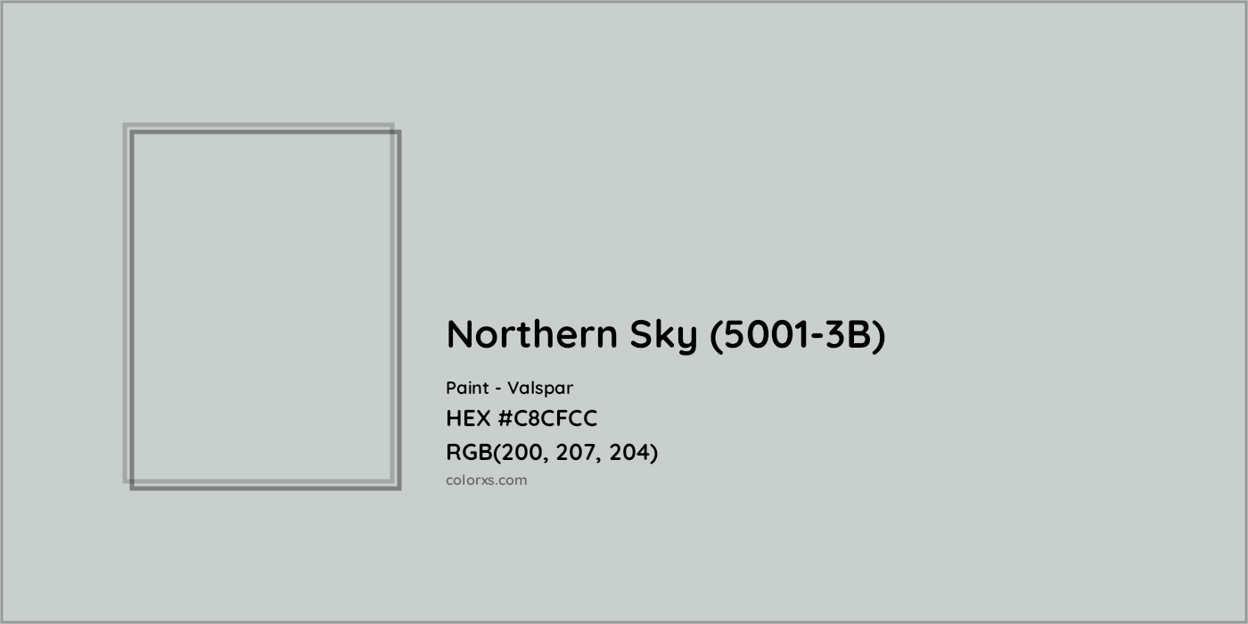 HEX #C8CFCC Northern Sky (5001-3B) Paint Valspar - Color Code