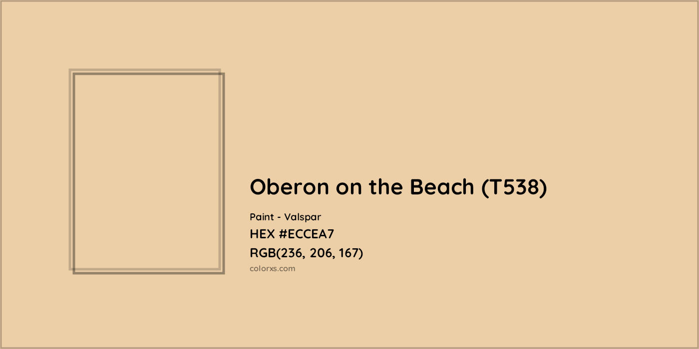 HEX #ECCEA7 Oberon on the Beach (T538) Paint Valspar - Color Code