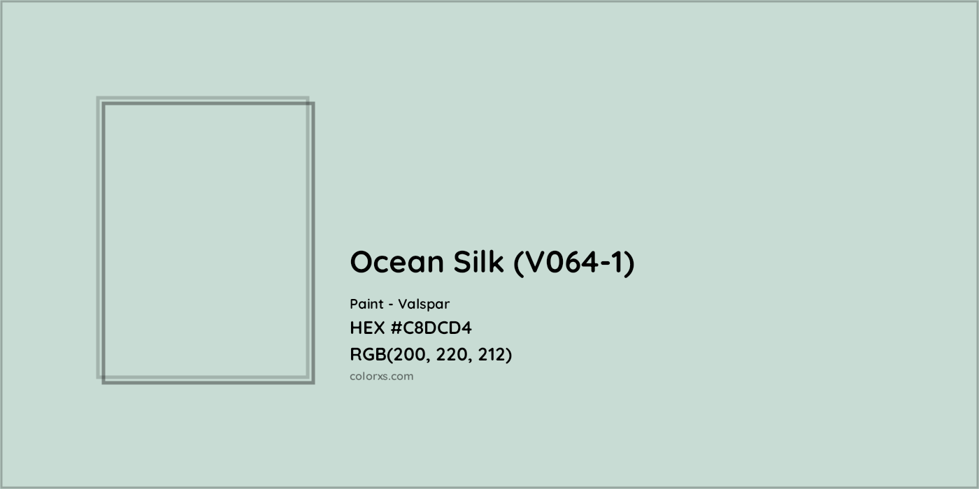 HEX #C8DCD4 Ocean Silk (V064-1) Paint Valspar - Color Code