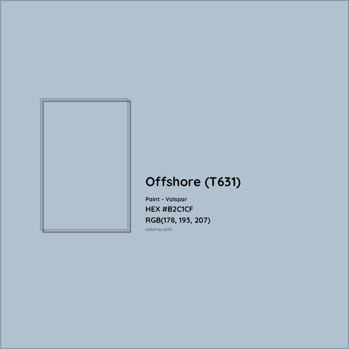HEX #B2C1CF Offshore (T631) Paint Valspar - Color Code