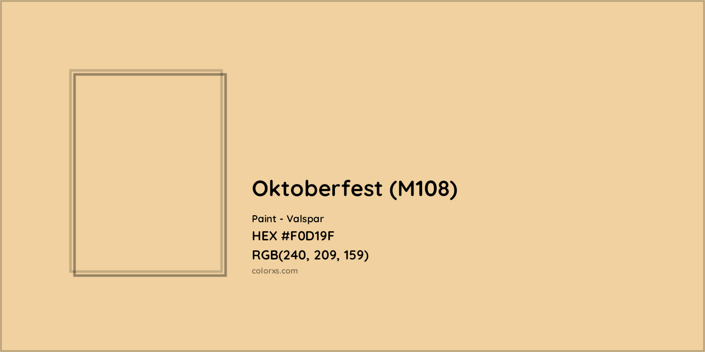 HEX #F0D19F Oktoberfest (M108) Paint Valspar - Color Code