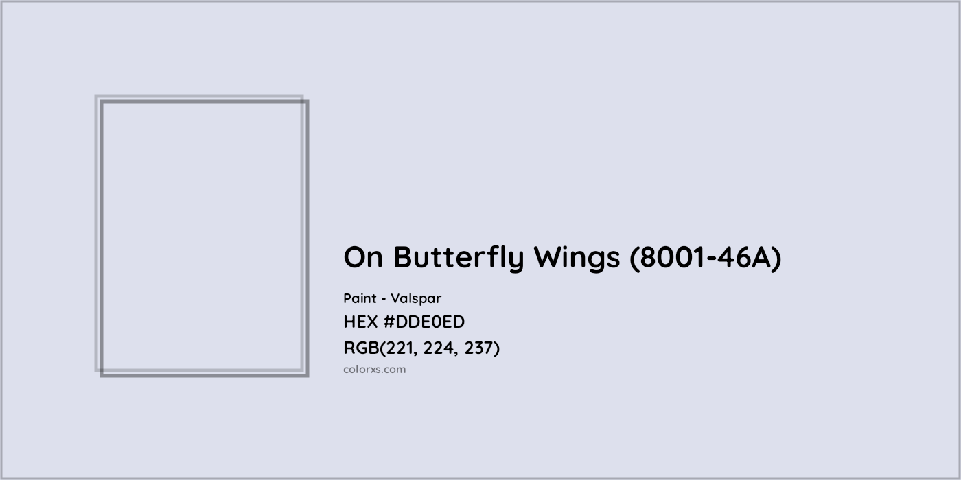 HEX #DDE0ED On Butterfly Wings (8001-46A) Paint Valspar - Color Code