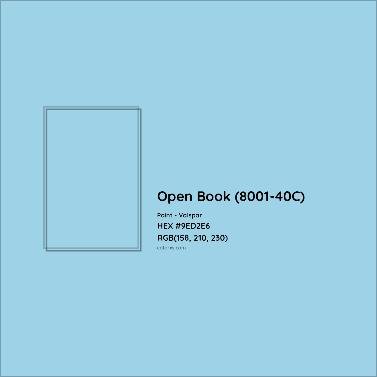 HEX #9ED2E6 Open Book (8001-40C) Paint Valspar - Color Code