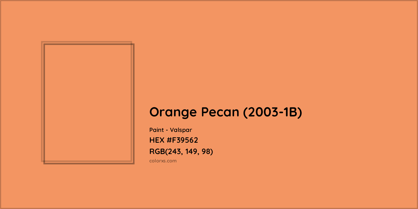 HEX #F39562 Orange Pecan (2003-1B) Paint Valspar - Color Code