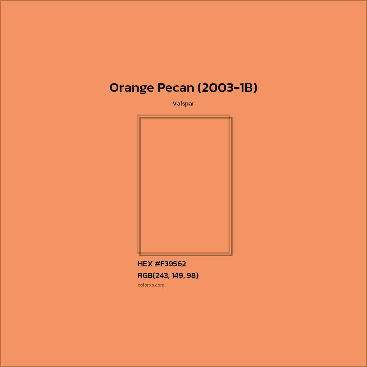 HEX #F39562 Orange Pecan (2003-1B) Paint Valspar - Color Code