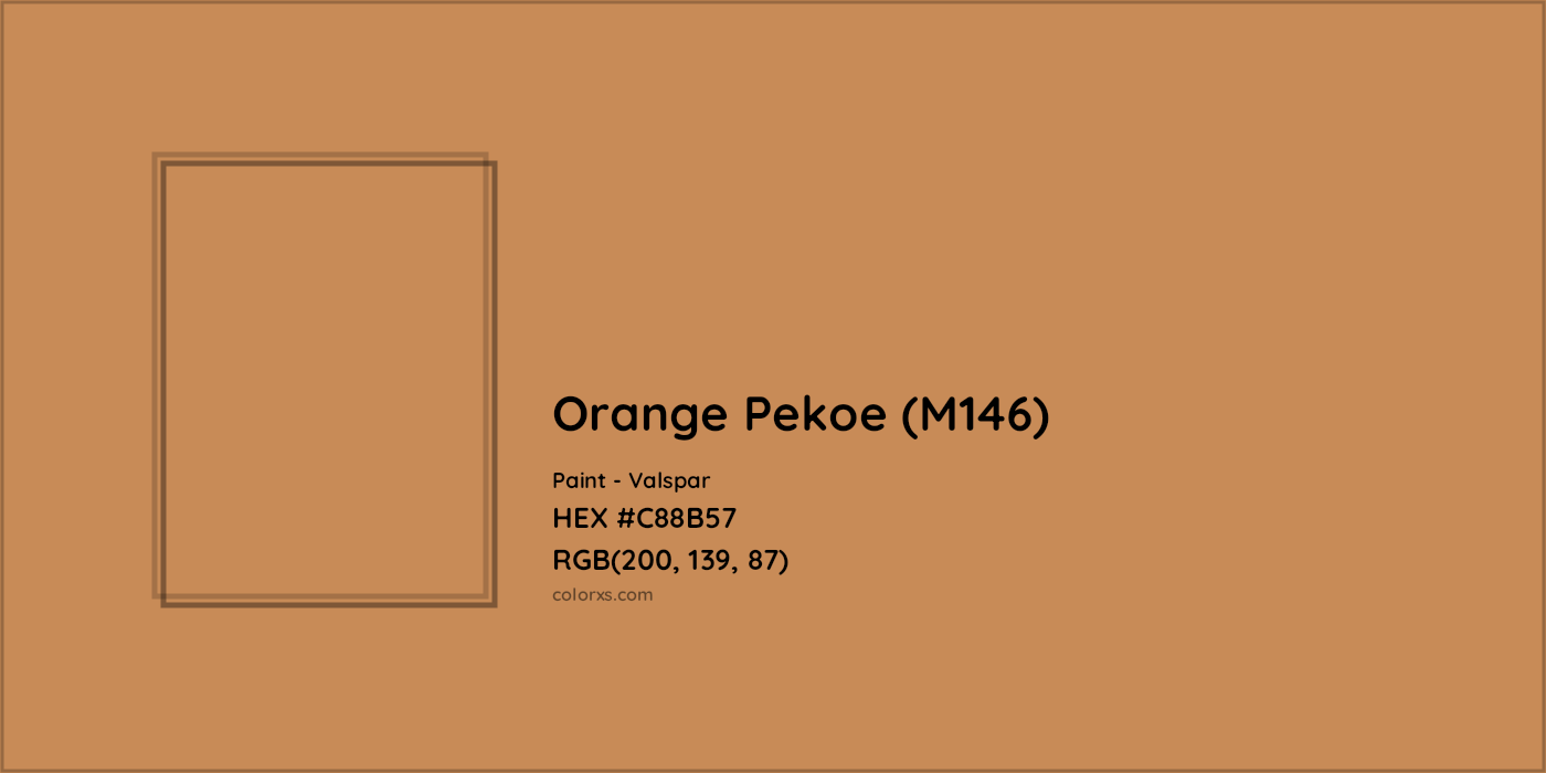 HEX #C88B57 Orange Pekoe (M146) Paint Valspar - Color Code