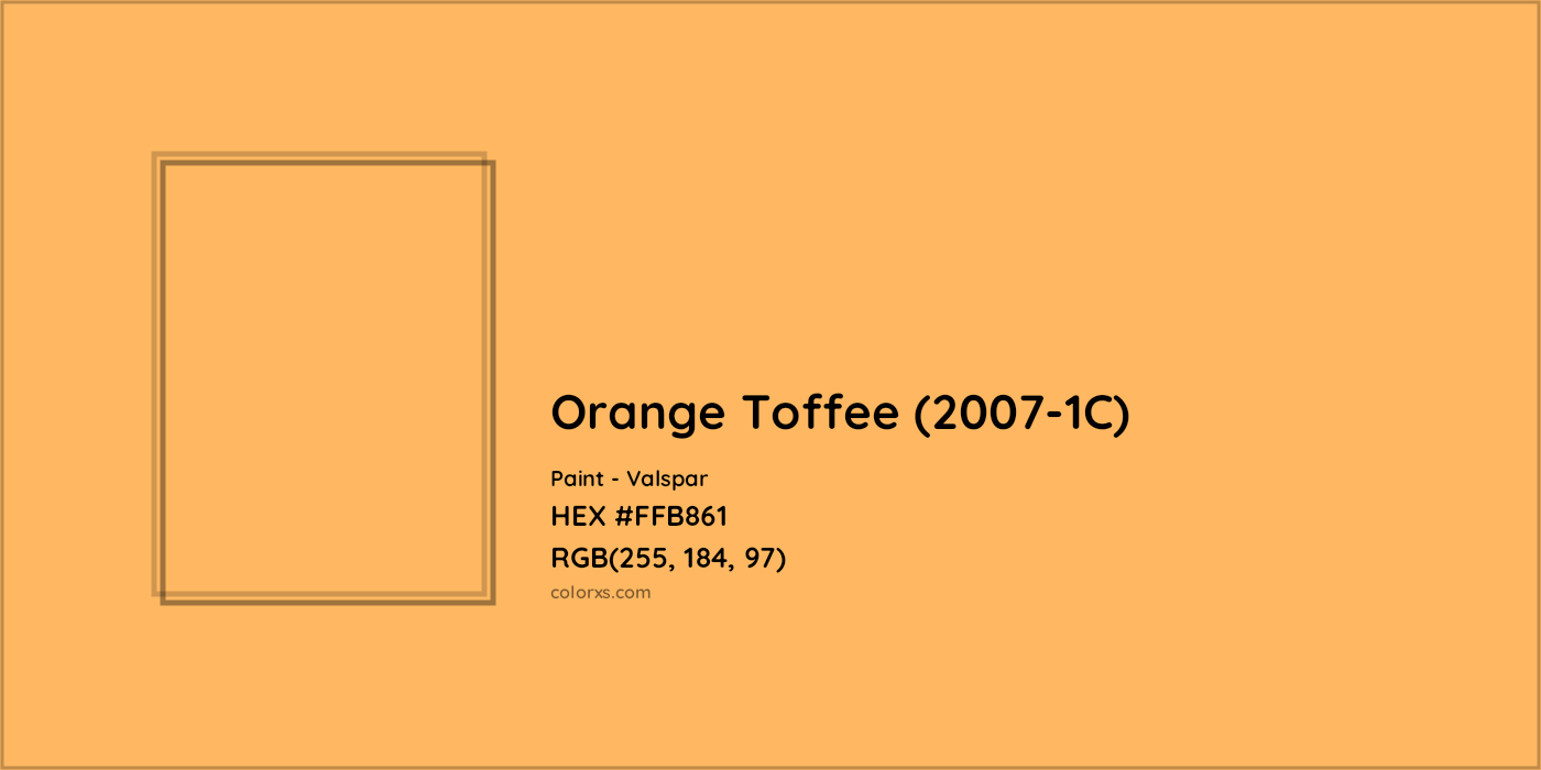 HEX #FFB861 Orange Toffee (2007-1C) Paint Valspar - Color Code