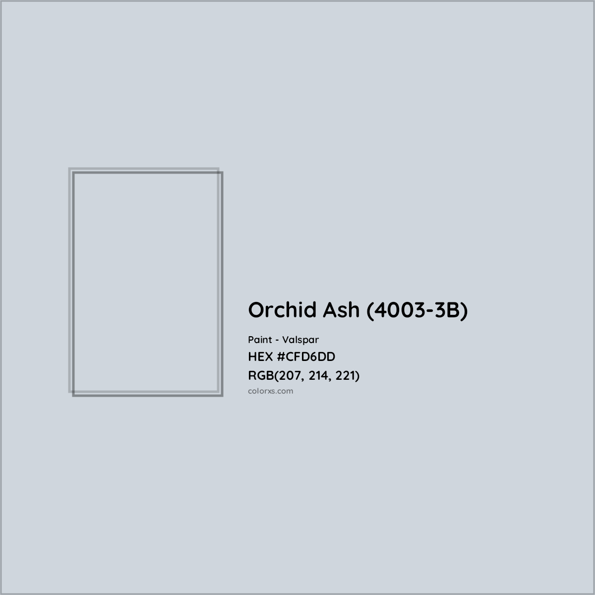 HEX #CFD6DD Orchid Ash (4003-3B) Paint Valspar - Color Code