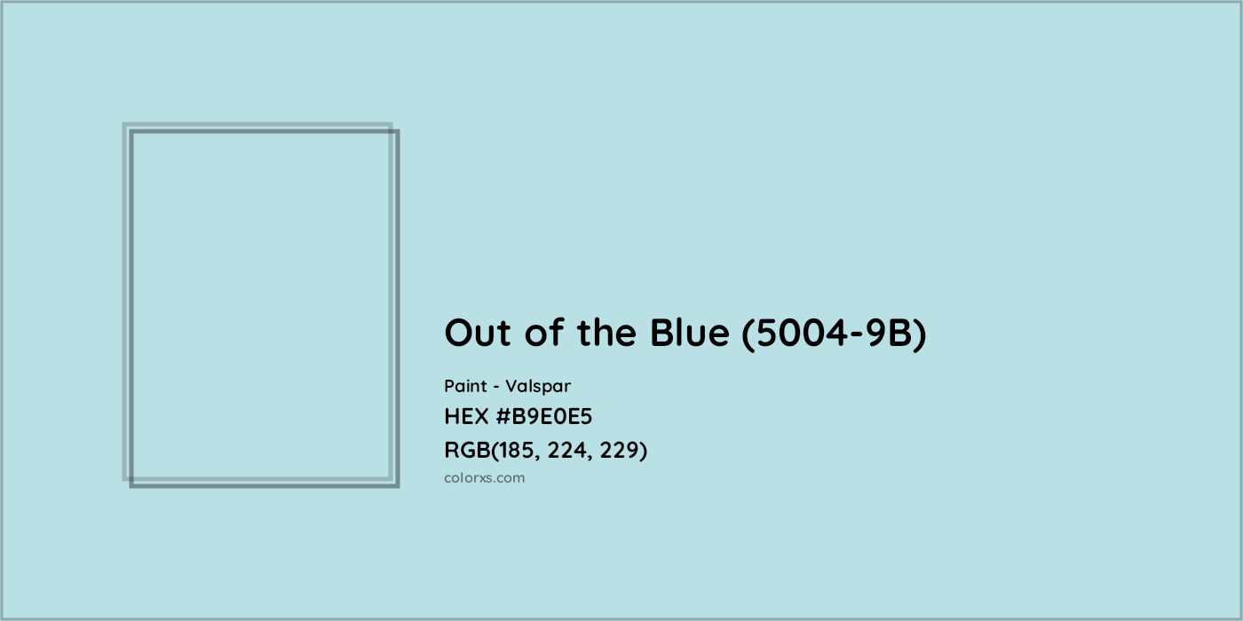 HEX #B9E0E5 Out of the Blue (5004-9B) Paint Valspar - Color Code