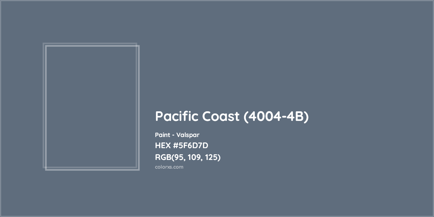 HEX #5F6D7D Pacific Coast (4004-4B) Paint Valspar - Color Code