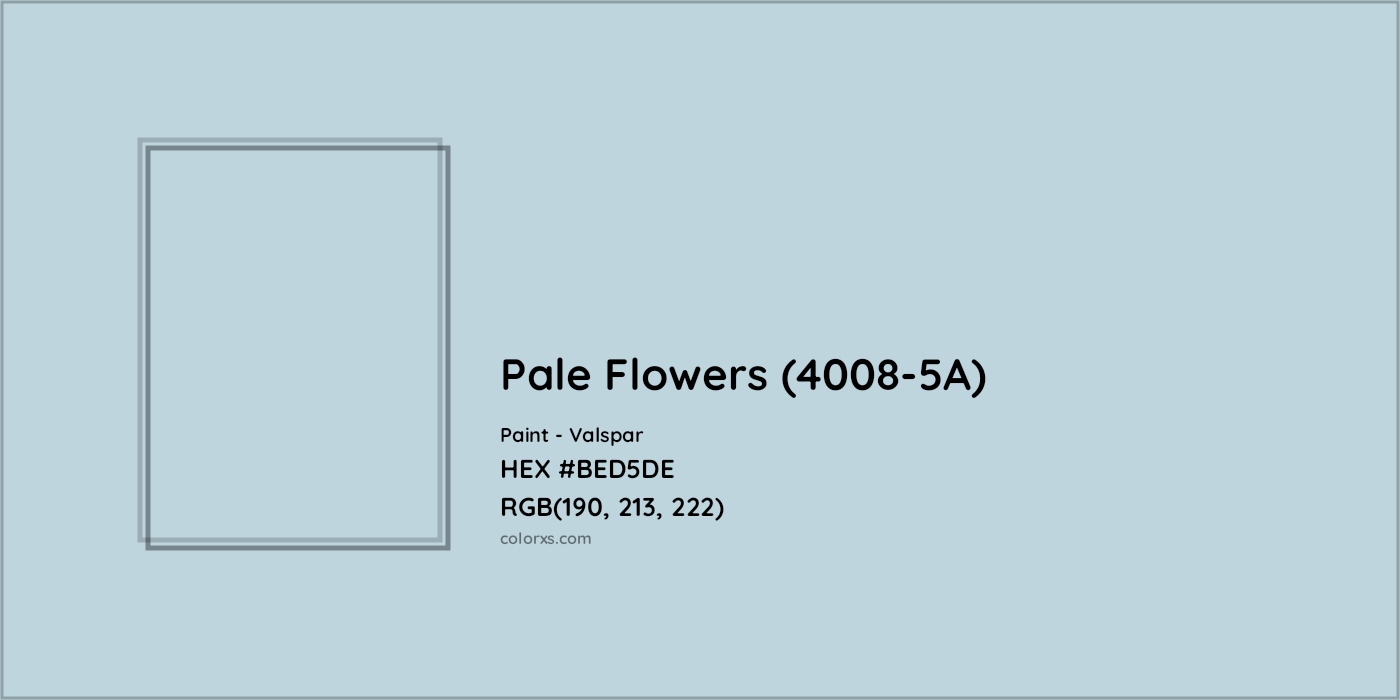 HEX #BED5DE Pale Flowers (4008-5A) Paint Valspar - Color Code