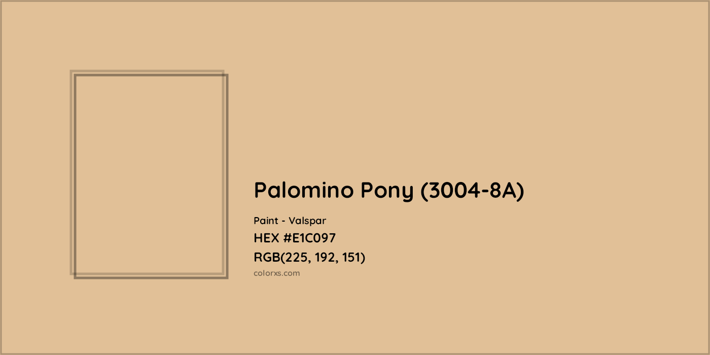 HEX #E1C097 Palomino Pony (3004-8A) Paint Valspar - Color Code