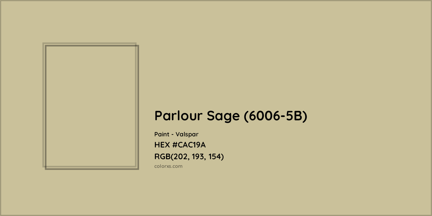 HEX #CAC19A Parlour Sage (6006-5B) Paint Valspar - Color Code
