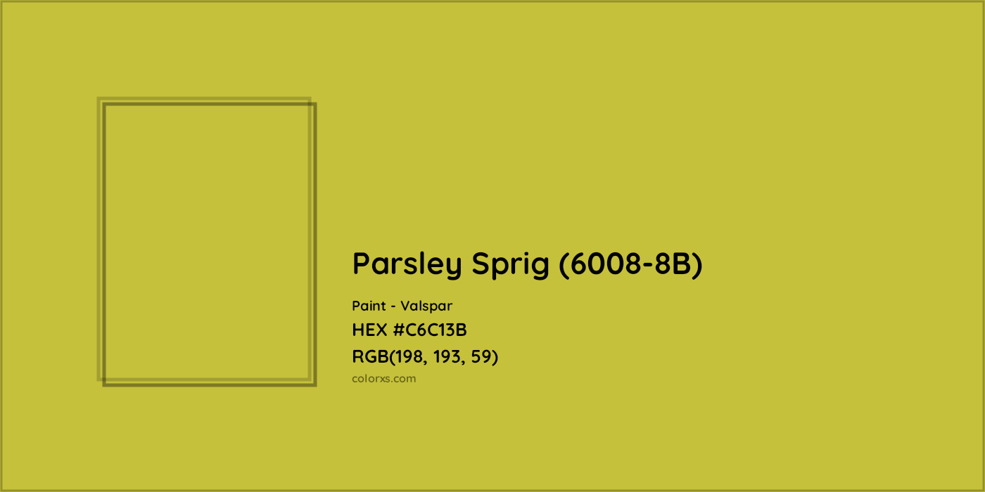 HEX #C6C13B Parsley Sprig (6008-8B) Paint Valspar - Color Code