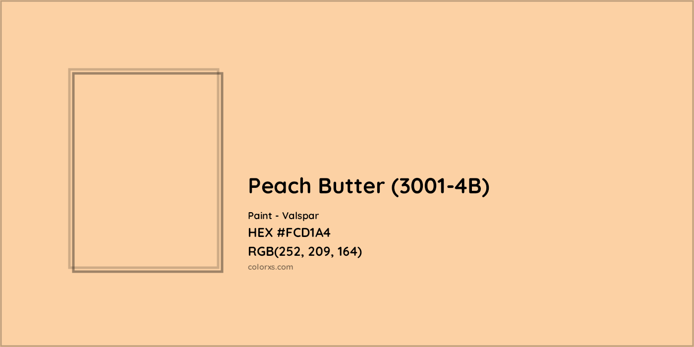 HEX #FCD1A4 Peach Butter (3001-4B) Paint Valspar - Color Code