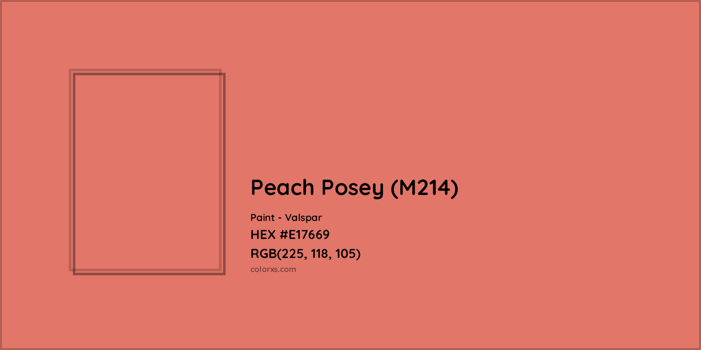 HEX #E17669 Peach Posey (M214) Paint Valspar - Color Code