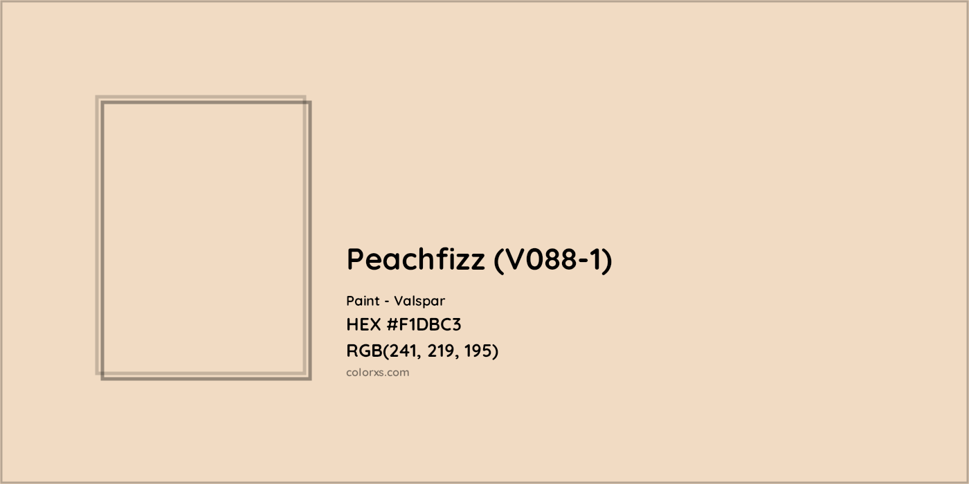 HEX #F1DBC3 Peachfizz (V088-1) Paint Valspar - Color Code