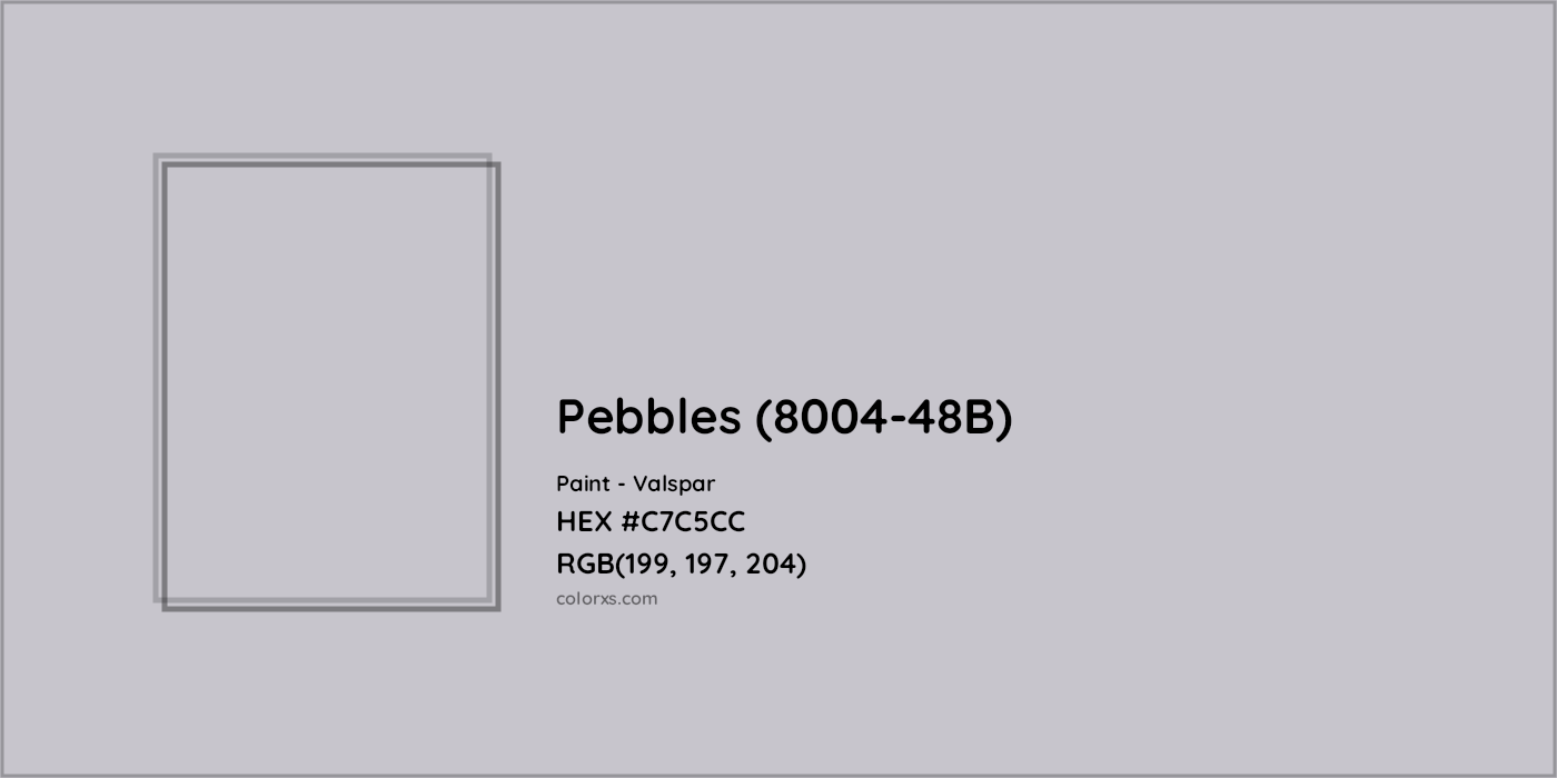 HEX #C7C5CC Pebbles (8004-48B) Paint Valspar - Color Code
