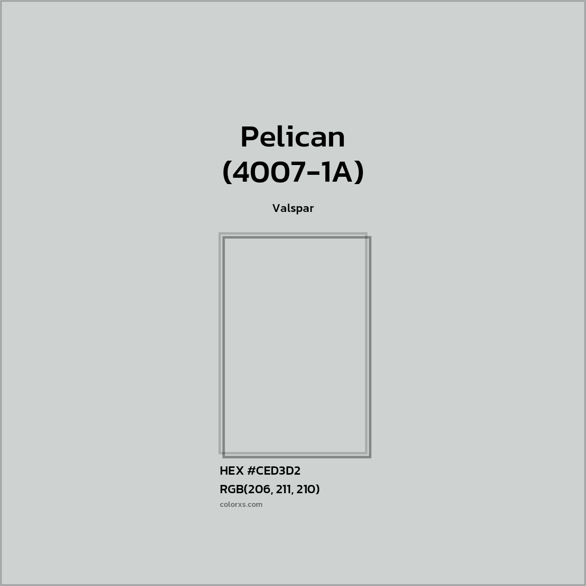 HEX #CED3D2 Pelican (4007-1A) Paint Valspar - Color Code